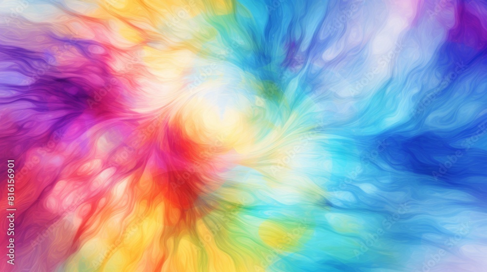 This image shows a vibrant swirl of rainbow colors blending into each ...