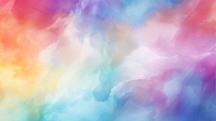 A vivid and dynamic abstract watercolor background featuring a lively splash of rainbow colors, creating an energetic and cheerful vibe