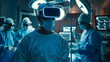 Doctor Utilizing VR Headset in Futuristic Operating Room with Advanced Medical Equipment