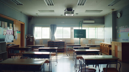 Aufkleber - Korean School Classroom : Generative AI