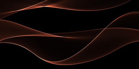 Wall Mural - black and brown waves design background