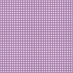 Wall Mural - Gingham pattern seamless Plaid repeat in purple and white. Design for print, tartan, gift wrap, textiles, checkered background for tablecloth