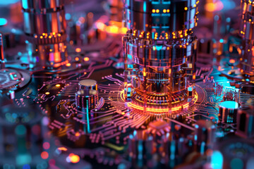 Poster - A computer generated image of a circuit board