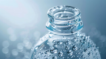 Aufkleber - Glass bottle of water with drops : Generative AI