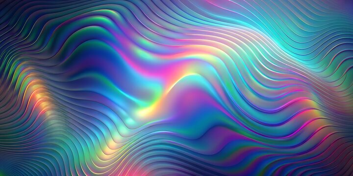 Color hologram, 3D art, desktop wallpaper, holographic background, bright neon colors, graphics blue 