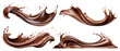 © Yeti Studio - Set of delicious melted chocolate splashes, cut out