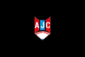 Wall Mural - AJC letter logo vector design, AJC simple and modern logo. AJC luxurious alphabet design