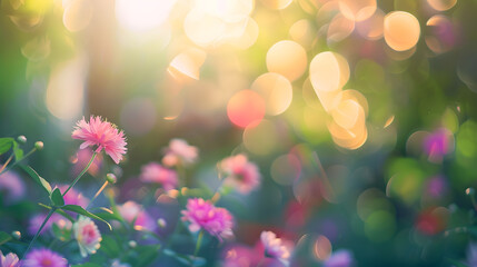 Leinwandbilder - Garden blur background : Generative AI