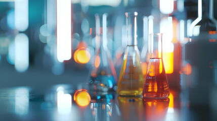 Aufkleber - blurred background of scientific research laboratory : Generative AI