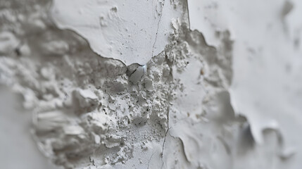 Poster - Cement background is white Through time paint gets corroded : Generative AI