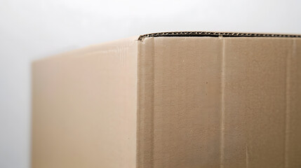 Poster - close up of  a cardboard box on white background : Generative AI