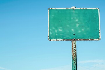 Sign Blank. Clear Green Way Directional Guide for Street Intersection