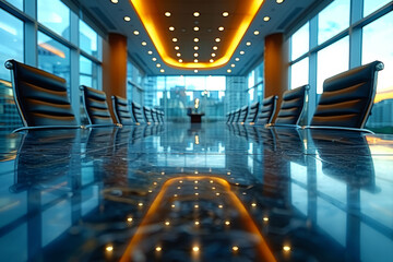 Poster - corporate executives making strategic decisions to drive shareholder value and ensure the long-term 
