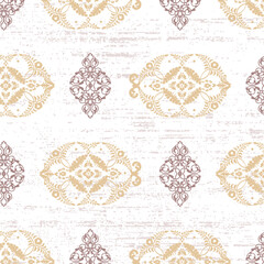 Wall Mural - Modern Damask carpet pattern with melanges for textile fabric