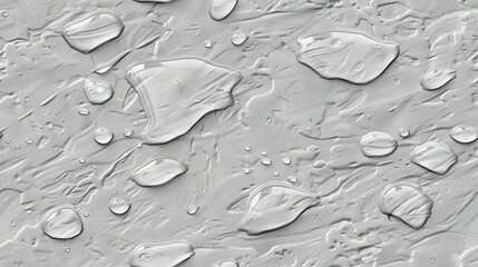 Sticker -   Black and white picture of water droplets on a wet surface