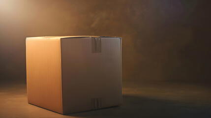 Poster - Cardboard box ready for shipping : Generative AI