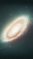Wall Mural - Bright galaxy in space. Vertical video with space background.