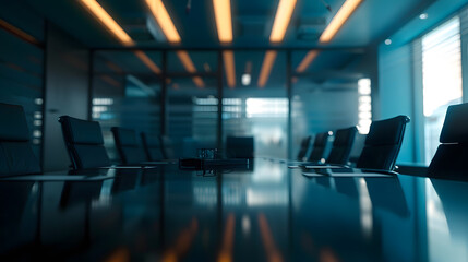 Poster - Business meeting room or Board room interiors : Generative AI