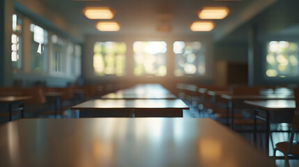 Poster - blur image of empty classroom : generative ai