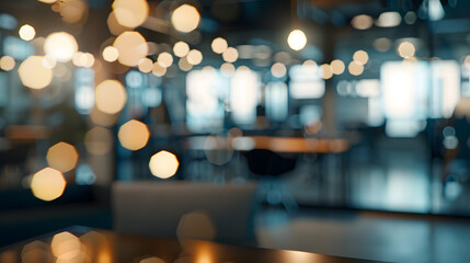 Aufkleber - Business office without people with blurred bokeh background : Generative AI