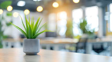 Poster - Blur background of modern office interior design  Contemporary workspace for creative business : Generative AI