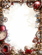 Steampunk Easter graphic template