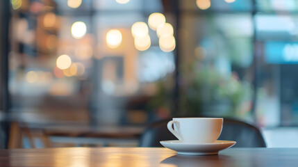 Poster - Abstract blur interior design of coffee shop or cafe living room pub and store for background : Generative AI
