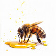 honey on the white background.