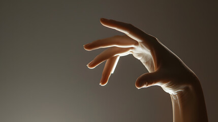 Aufkleber - women hand making sign isolated : Generative AI