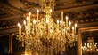Light your room with a golden chandelier.
