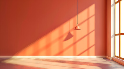 Poster - Interior scene with wall mock up and copy space : Generative AI