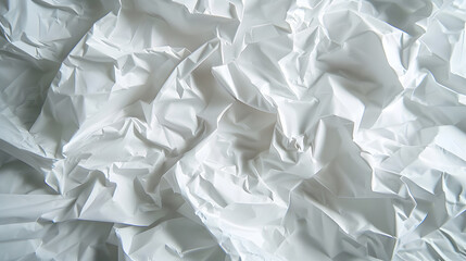 Aufkleber - Paper texture background Crumpled paper White creased paper : Generative AI