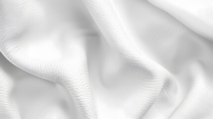 Fototapete - white leather texture to background : Generative AI