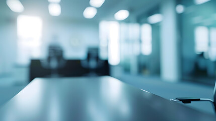 Poster - Blur background of modern office interior design  Contemporary workspace for creative business : Generative AI
