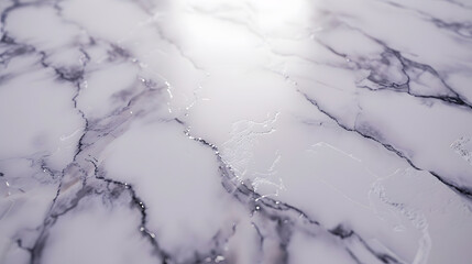 Poster - White natural marble pad for web or interior background decoration : Generative AI