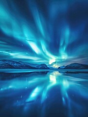 Wall Mural - The sky is blue and the water is calm
