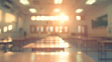 Poster - blur image of empty classroom : generative ai