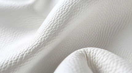 Fototapete - white leather texture to background : Generative AI