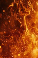 Wall Mural - the image is of a fire with a lot of smoke and sparks