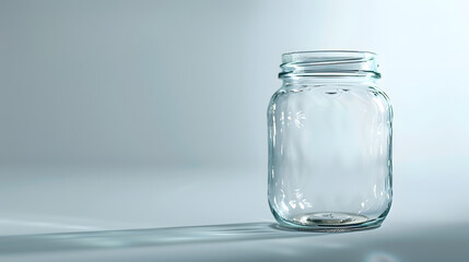 Poster - Close empty glass jar for food and canned food with clipping path : Generative AI