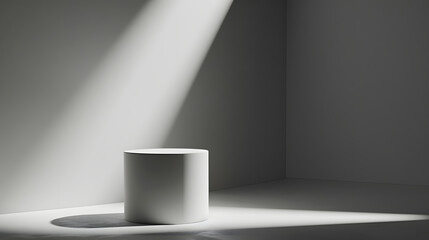 Poster - Gray background for product presentation with beautiful lights and shadows : Generative AI