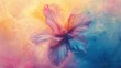 Ethereal Abstract Floral Art: Pastel Blossoms with Radiant Colors and Light Effects