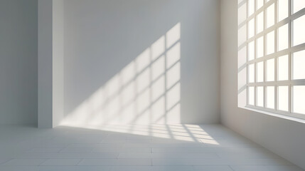 Poster - Minimalist room with shadow overlay : Generative AI