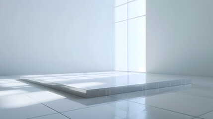 Aufkleber - the square platform of urban modern building business office area : generative ai