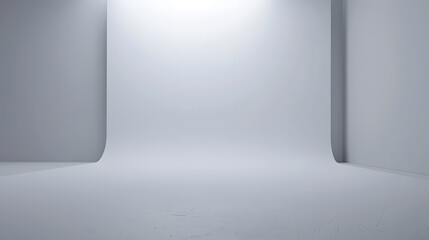 Fototapete - Clear Empty white and grey studio backdrop background : Generative AI