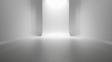 Aufkleber - Clear Empty white and grey studio backdrop background : Generative AI