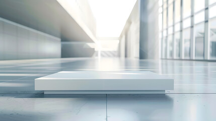 Aufkleber - the square platform of urban modern building business office area : generative ai