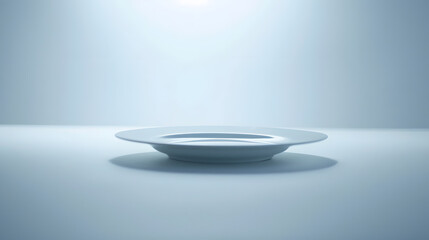 Aufkleber - empty plate isolated on white background : Generative AI