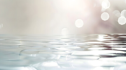 Aufkleber - Blurred defocused water texture overlay effect for photo and mockups Organic drop diagonal shadow and light caustic effect on a white wall Shadows for natural light effects : Generative AI