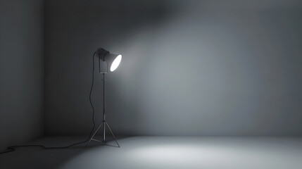 Poster - Dark room with light background : Generative AI